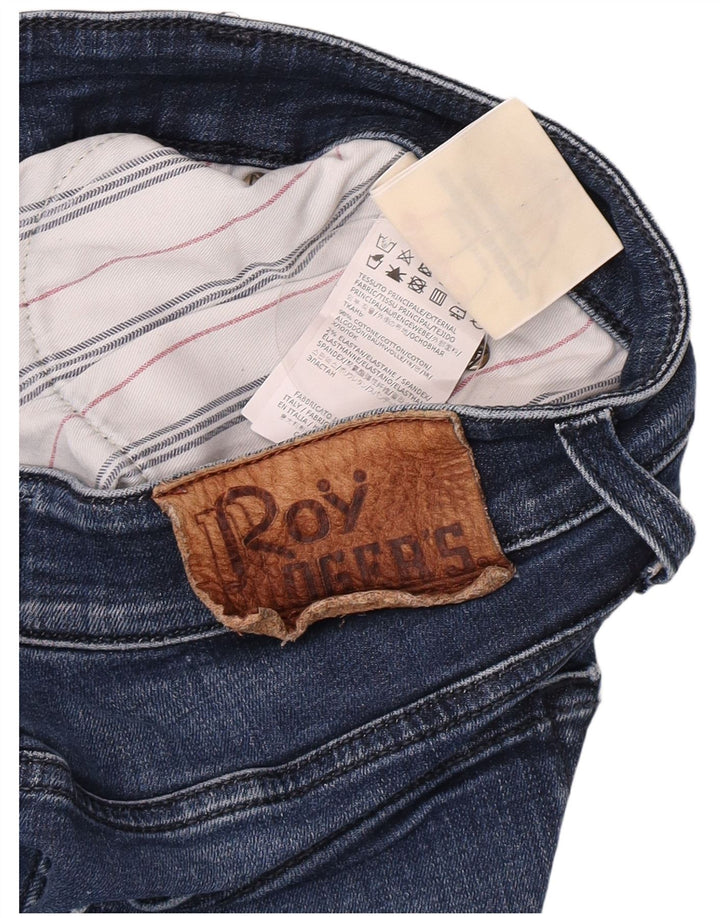 Blugi subțiri pentru bărbați Roy Rogers W33 L28 Bumbac bleumarin