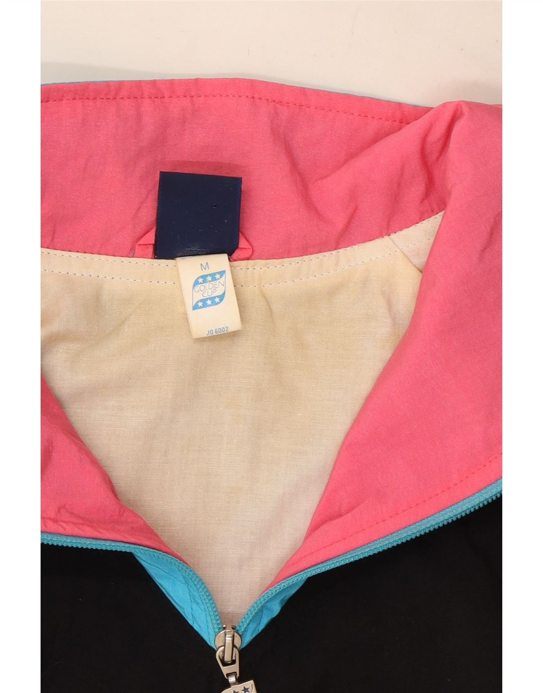 Jachetă de top pentru trening pentru bărbați Golden Cup, cu croiala largi, neagră medie, bloc de culoare