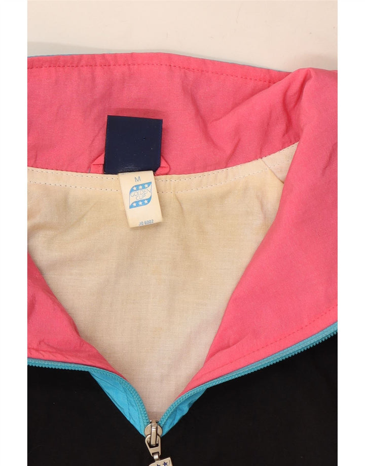 Jachetă de top pentru trening pentru bărbați Golden Cup, cu croiala largi, neagră medie, bloc de culoare