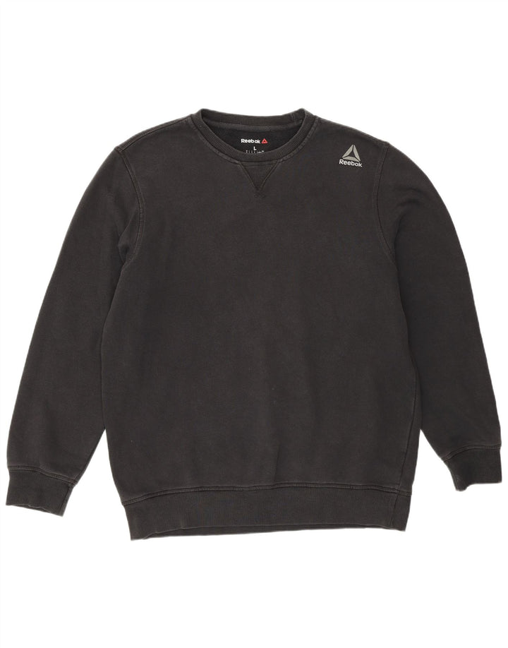 Hanorac pentru bărbați Reebok Jumper mare, negru, bumbac