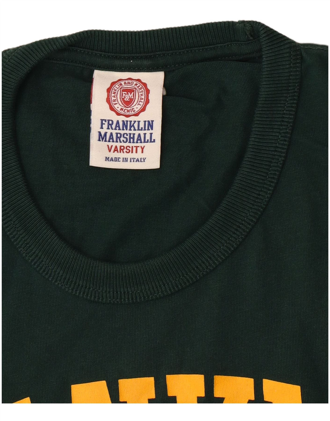 Tricou grafic pentru bărbați Franklin Marshall Top mic din bumbac verde