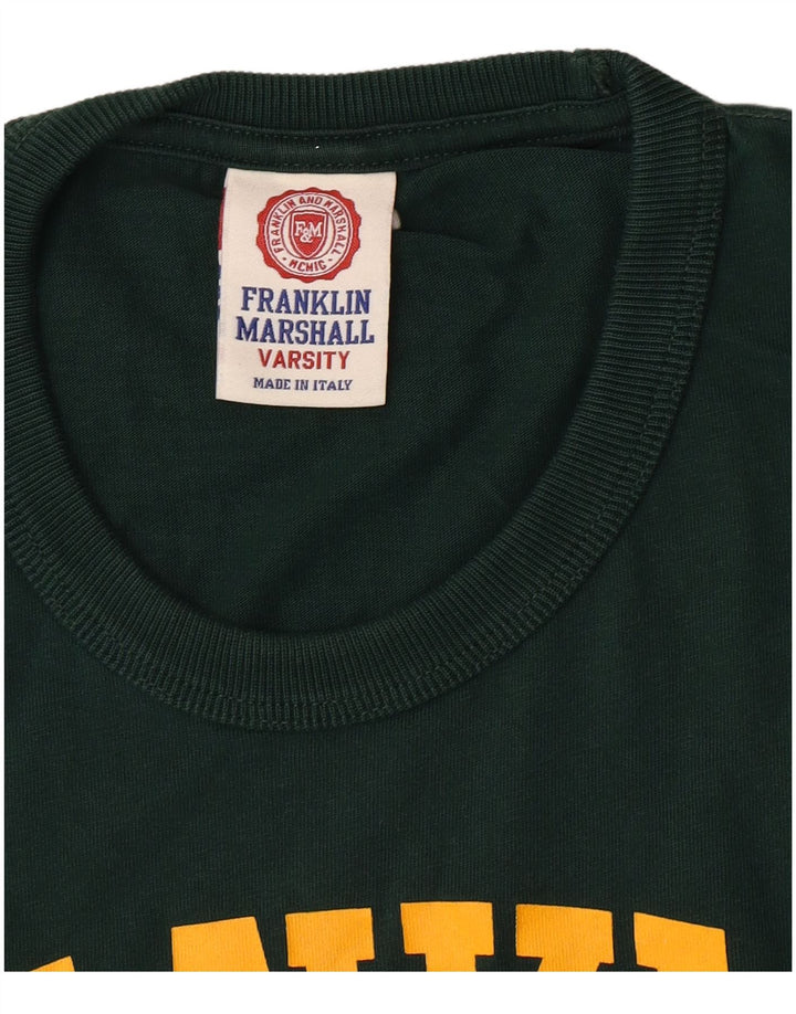 Tricou grafic pentru bărbați Franklin Marshall Top mic din bumbac verde
