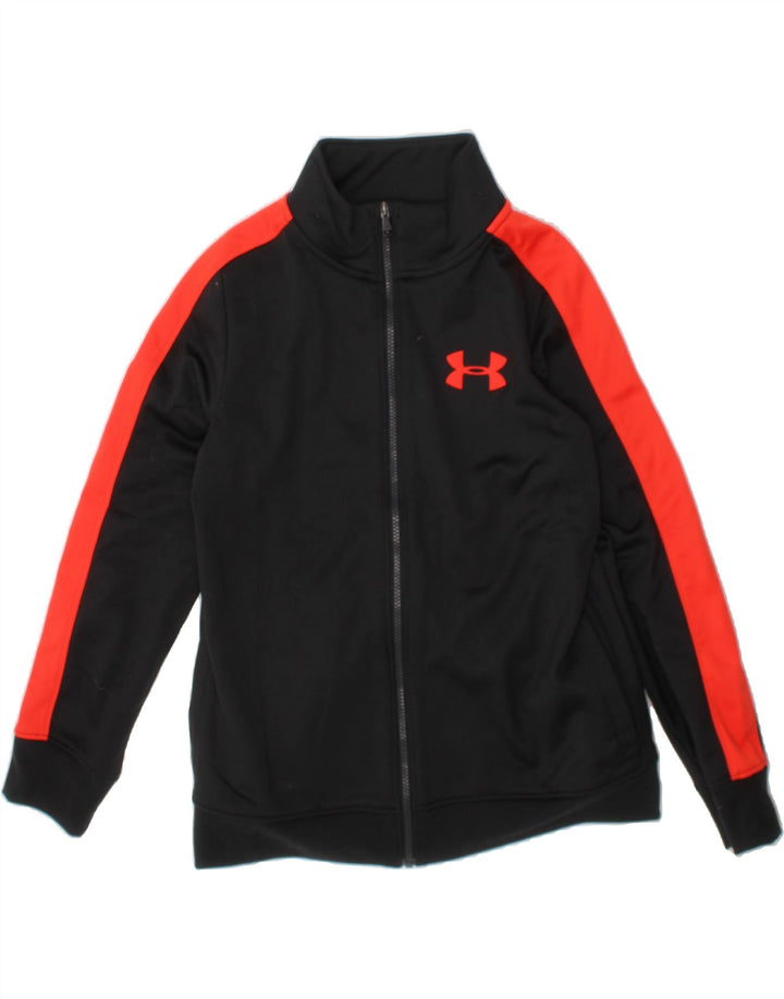 UNDER ARMOUR Boys Tracksuit Top Jacket 7-8 Years Small  Black Colourblock Vintage Under Armour and Second-Hand Under Armour from Messina Hembry 