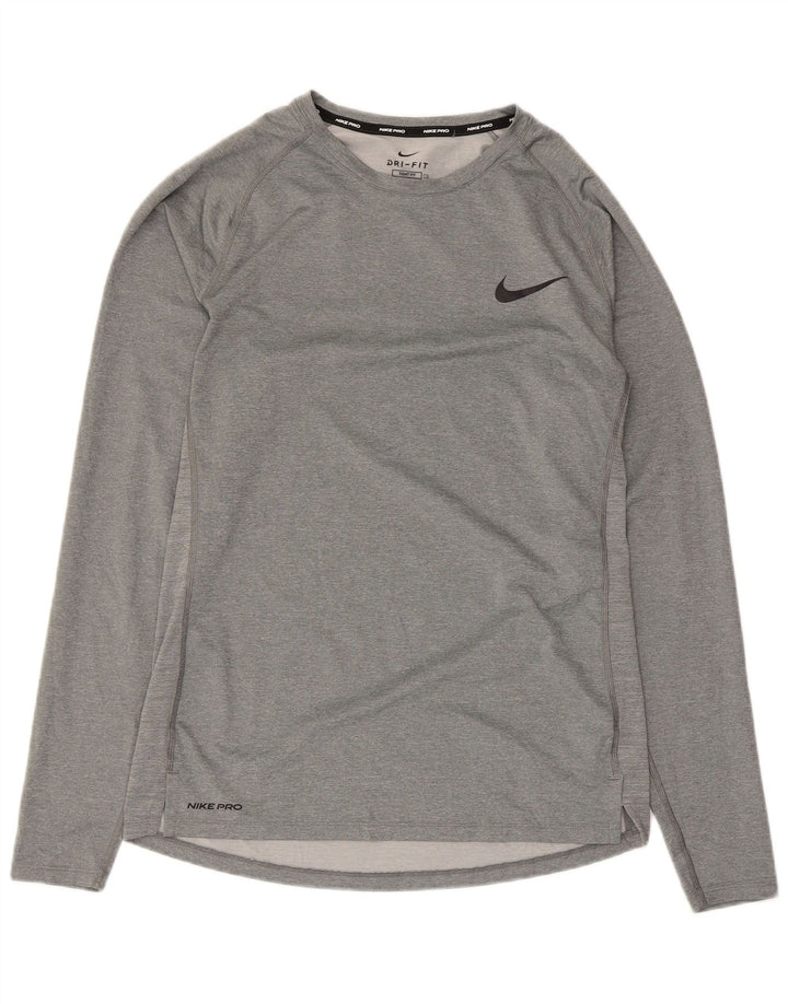 Nike pentru bărbați Dri Fit Top cu mânecă lungă XL poliester gri