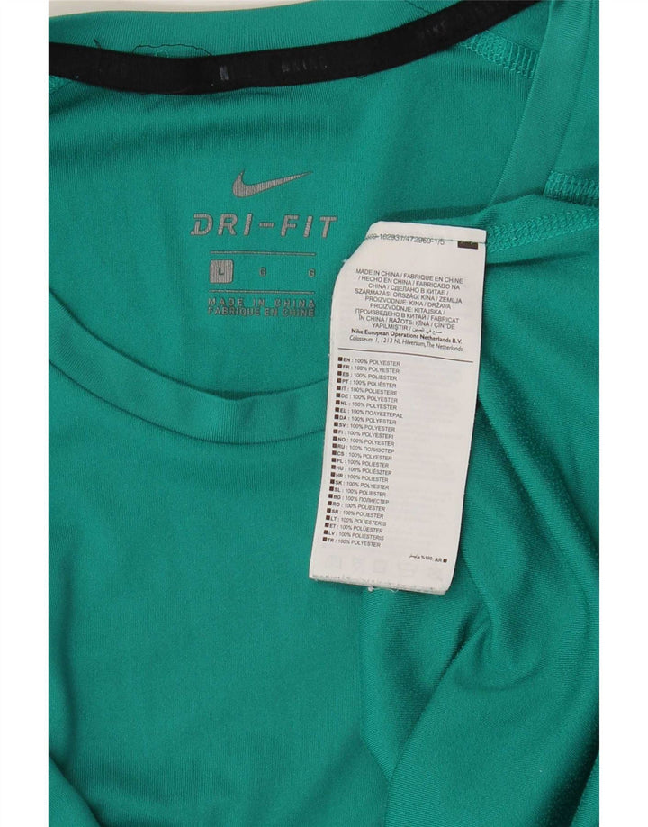 Tricou Nike Dri Fit pentru bărbați Top mare din poliester verde