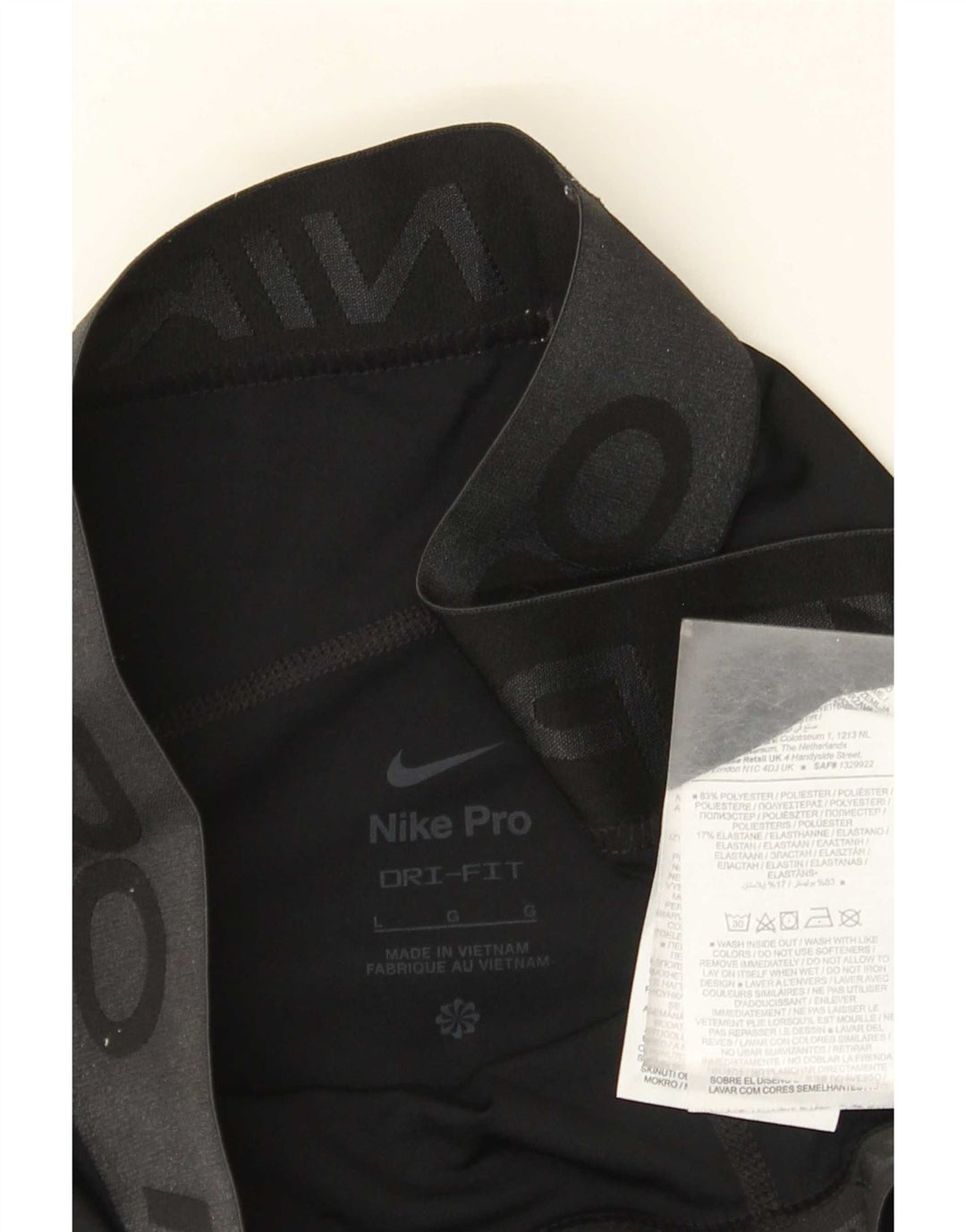 Leggings Nike Dri Fit Graphic pentru femei UK 14 Poliester negru mare