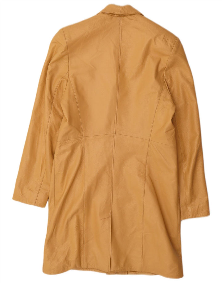 Palton de piele pentru femei Carmen UK 12 Piele galben medie