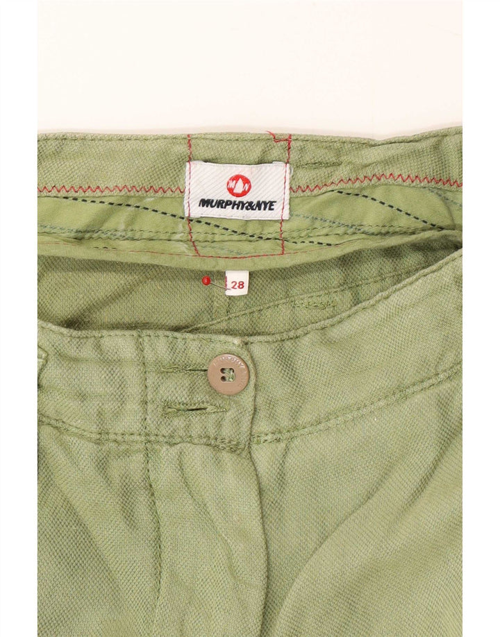 Murphy & Nye Pantaloni scurti chino pentru femei Medium W28 Green Linen