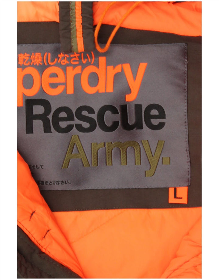 Gilet căptușit pentru bărbați Superdry UK 40 Large Brown Nylon