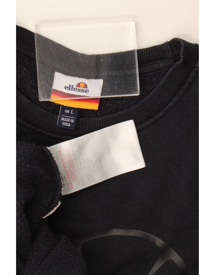 Hanorac grafic pentru bărbați ELLESSE Pulover mare din bumbac bleumarin