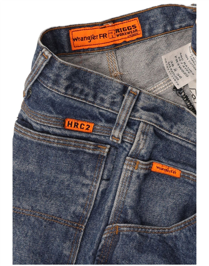 WRANGLER Blugi drepti pentru bărbați W38 L36 Bumbac albastru