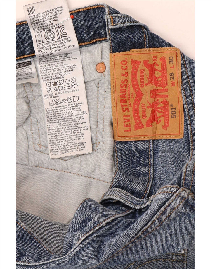 Blugi drepti pentru bărbați Levi's 501 W28 L30 Bumbac albastru