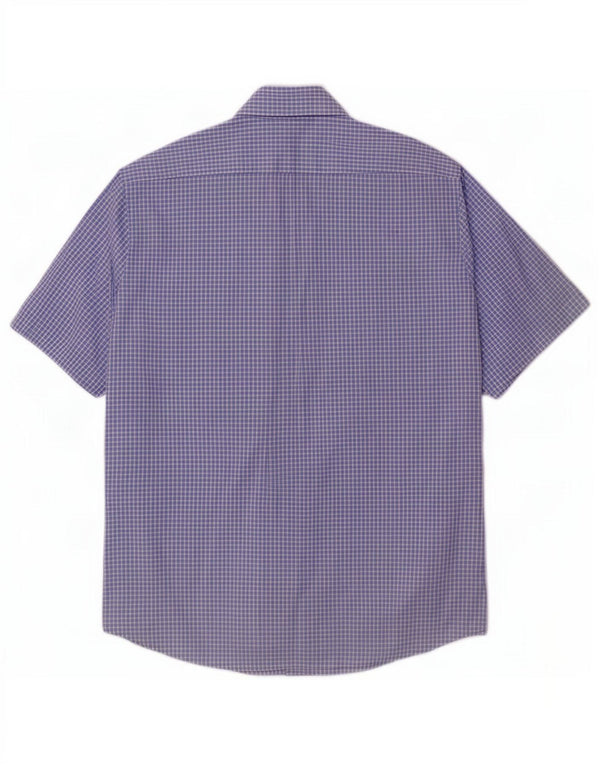 Hugo Boss Mens Short Sleeve Regular Fit Shirt Large Blue Check