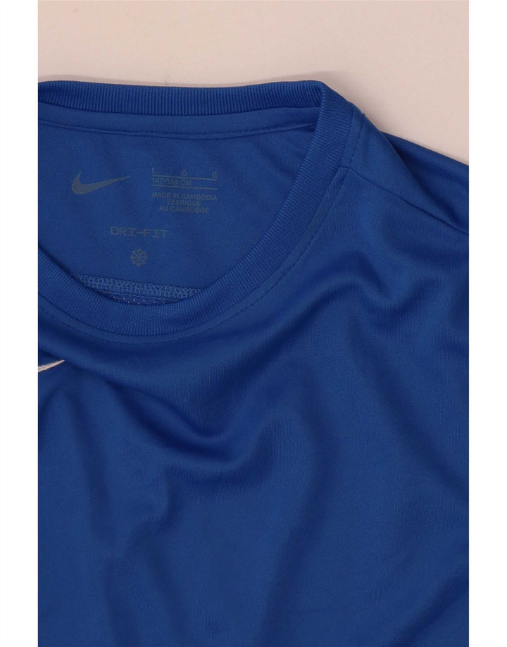 Nike băieți Dri Fit Top cu mânecă lungă 12-13 ani mare albastru