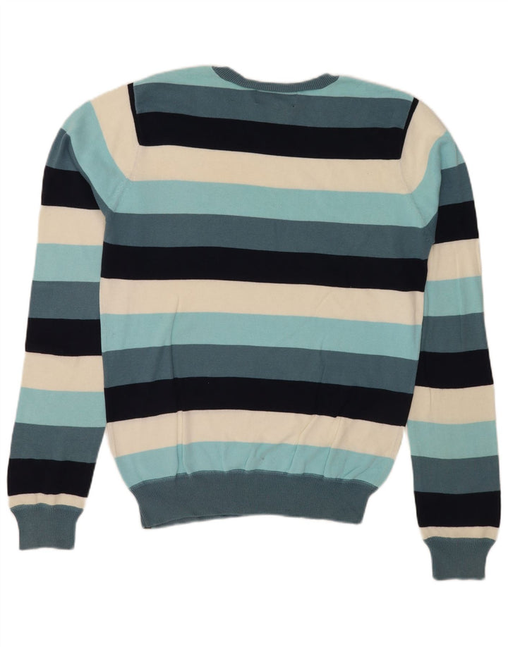Pulover Hurley pentru bărbați cu gât roșu, bumbac cu dungi medii, multicolore