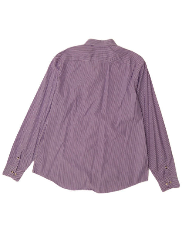 Cămașă pentru bărbați Lacoste Mărimea 45 XL Bumbac cu dungi mov