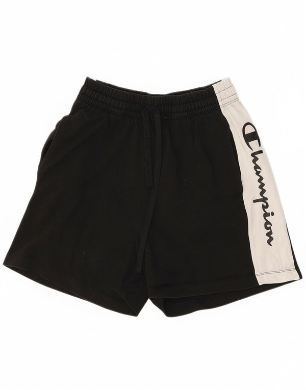 Pantaloni scurți sport grafic Champion pentru femei UK 12 Medium Black Colorblock