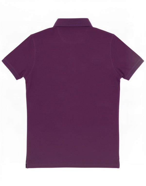 Massimo Dutti Mens Polo Shirt Medium Purple Cotton