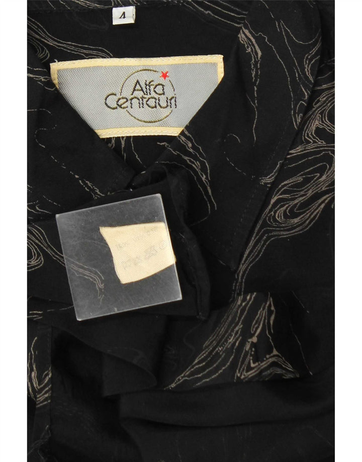 Cămașă Vintage pentru bărbați cu model abstract, XL, viscoză neagră