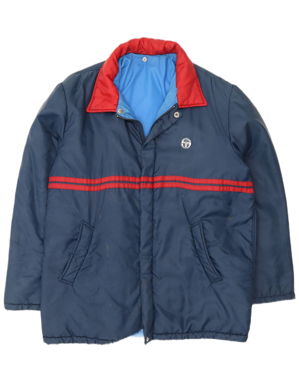 Jachetă căptușită cu glugă pentru bărbați Sergio Tacchini, IT 52 XL, albastru bleumarin