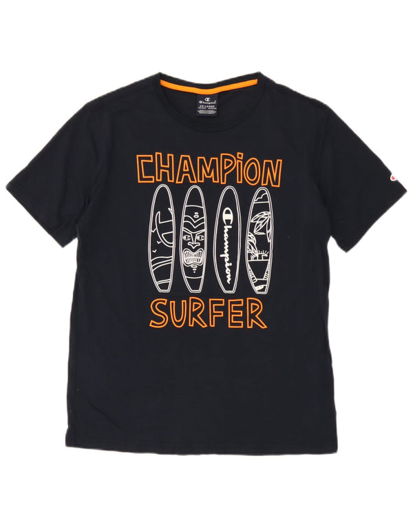 Tricou grafic Champion pentru băieți Top 15-16 ani 2XL bumbac bleumarin