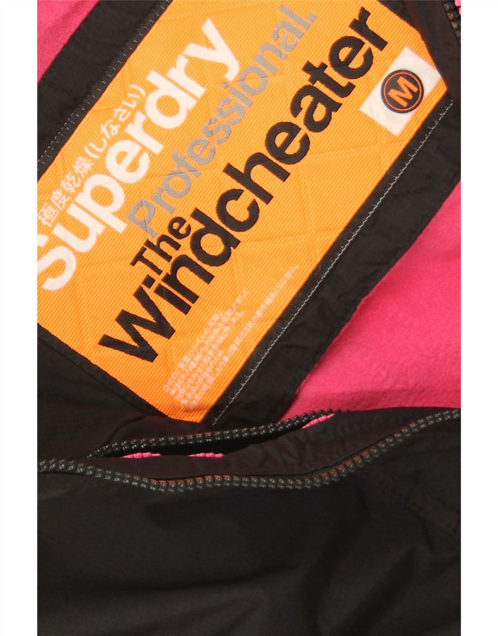 Jachetă Windbreaker cu grafică Superdry pentru femei UK 14 Medium Black