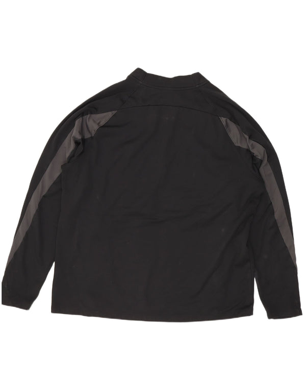 Top de trening Nike pentru bărbați Therma-Fit, cu fermoar și gât, XL, sport, negru