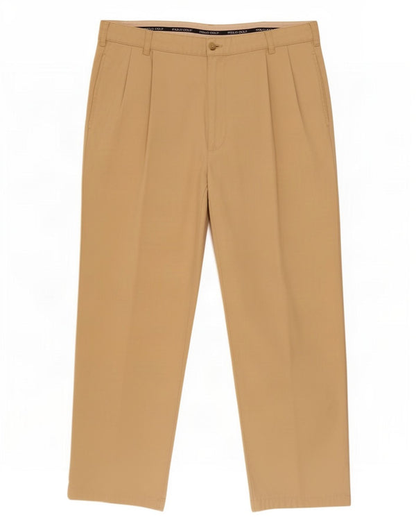 Pantaloni chino pentru bărbați Polo Ralph Lauren pentru golf, L36 L27, bumbac bej