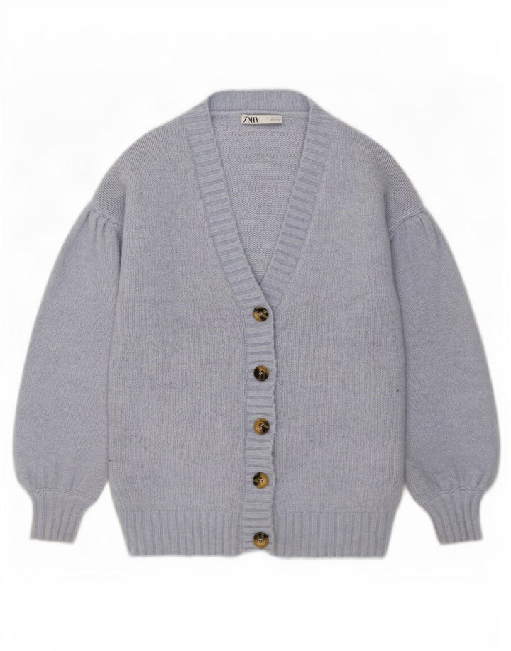 Pulover cardigan supradimensionat pentru femei Zara UK 10 Poliester albastru mic