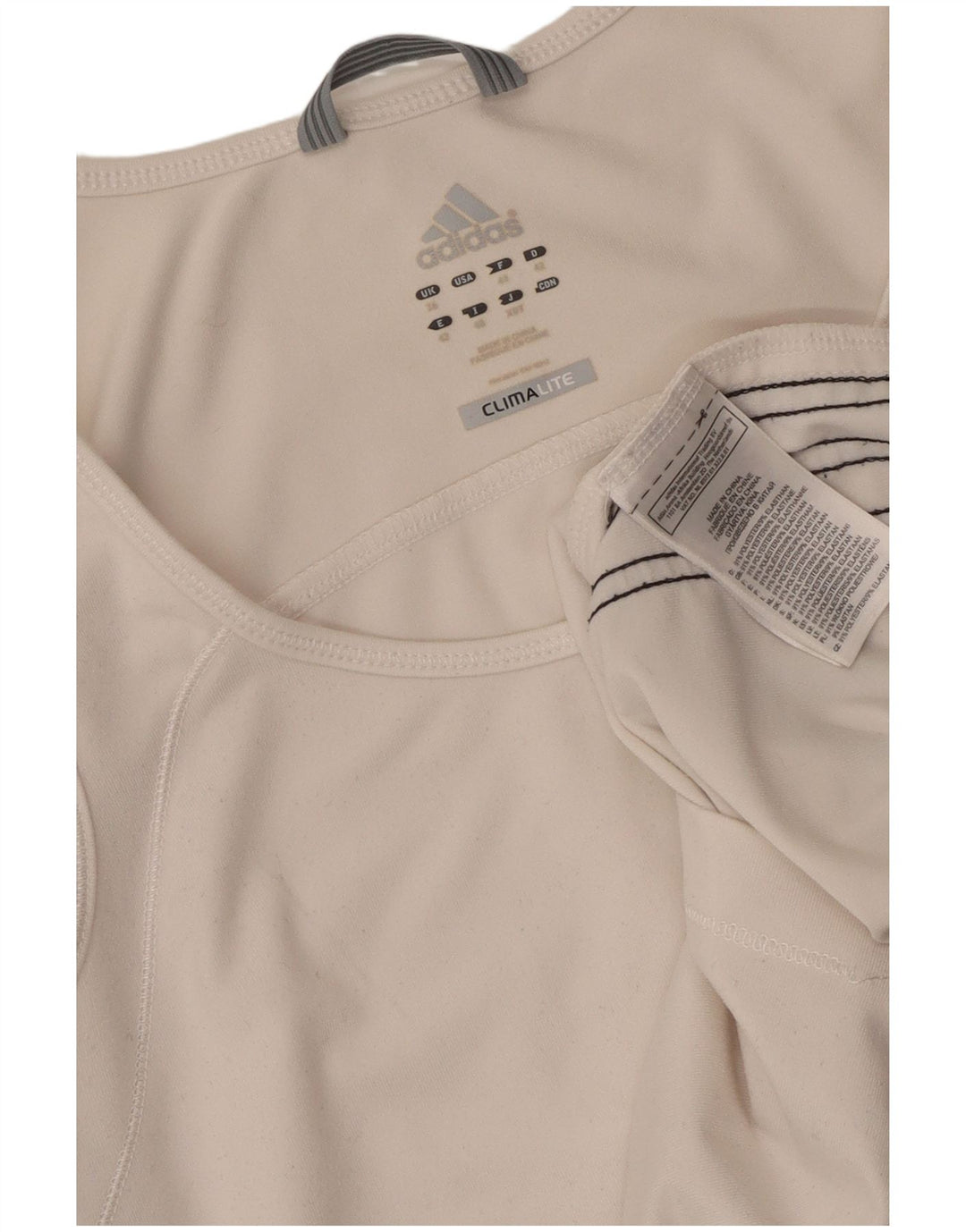 ADIDAS Climalite Vest Top pentru femei UK 16 Poliester alb mare