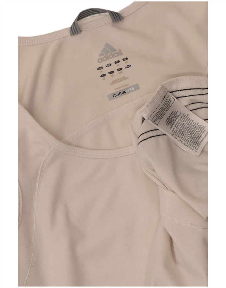 ADIDAS Climalite Vest Top pentru femei UK 16 Poliester alb mare