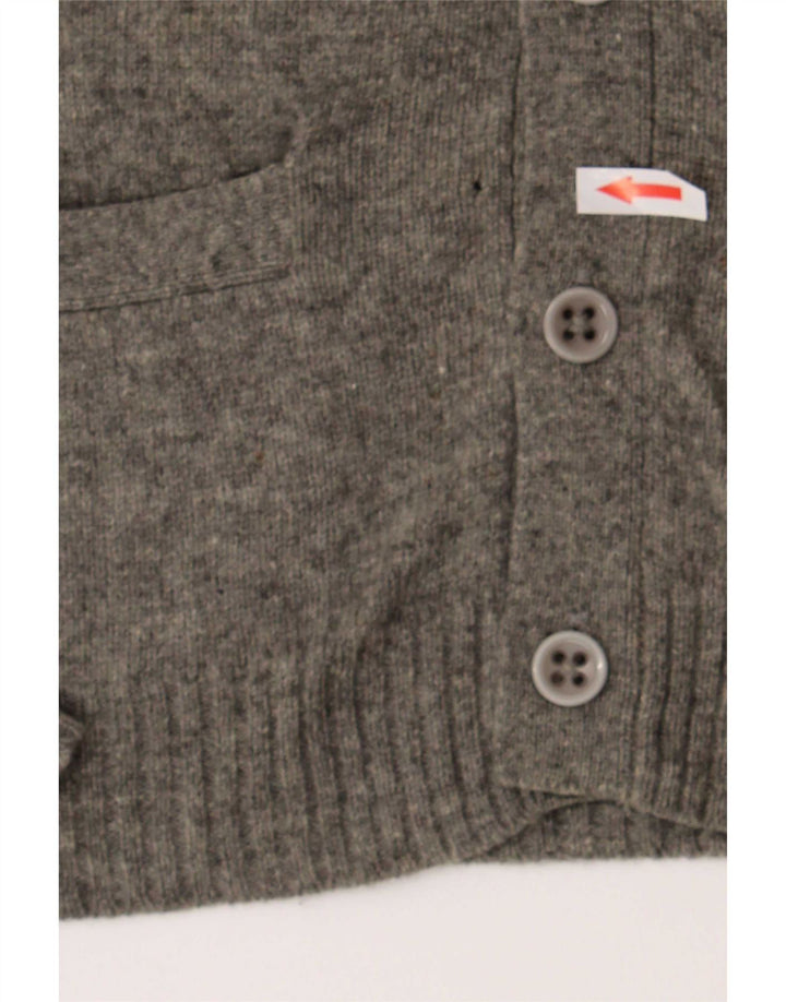 Pulover cardigan pentru bărbați Penguin, lână de miel, gri mediu