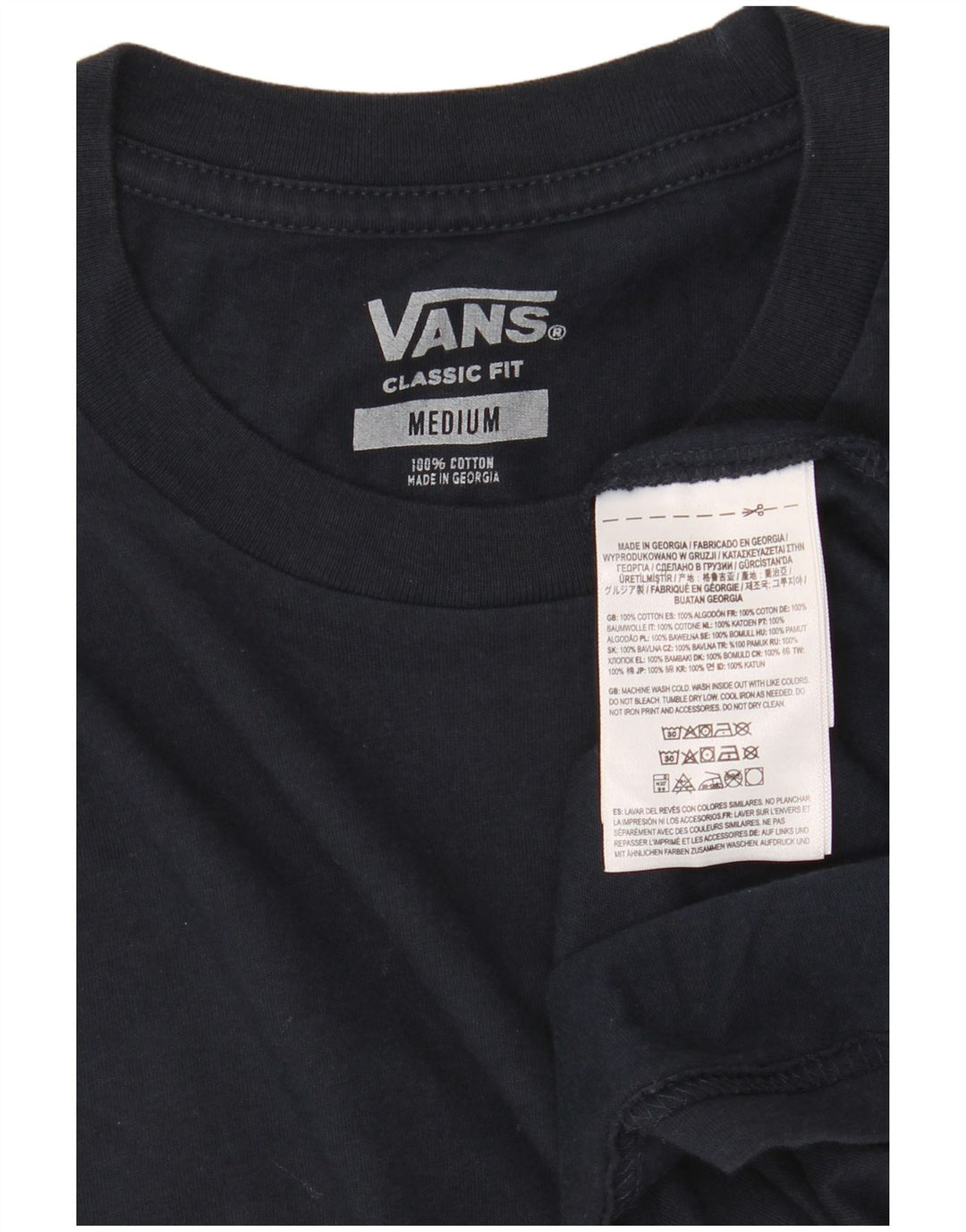 Tricou Vans Classic Fit pentru bărbați Top mediu din bumbac bleumarin
