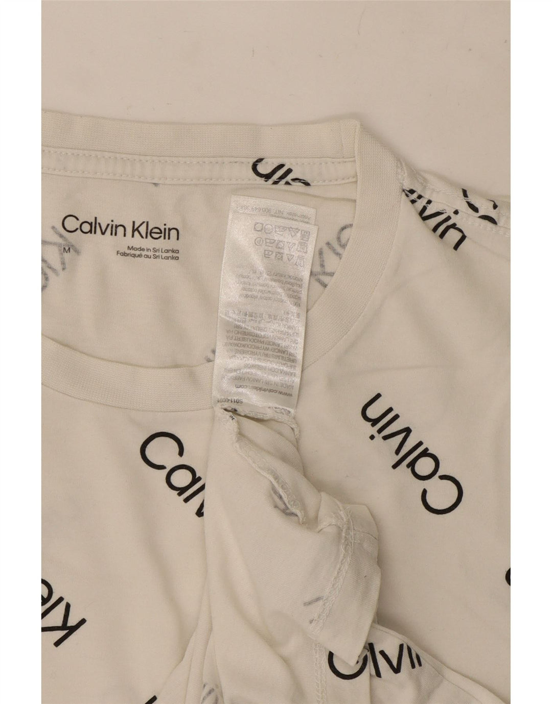 Tricou grafic Calvin Klein pentru bărbați Top mediu din bumbac alb