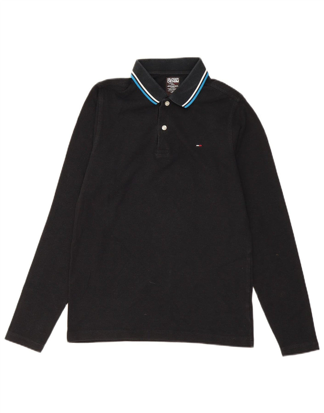 Tricou polo TOMMY HILFIGER pentru bărbați, bumbac mediu negru