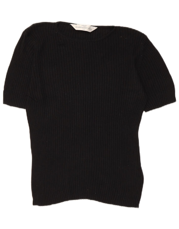 Bluză pentru femei Marks & Spencer Top UK 12 Medium Black Silk