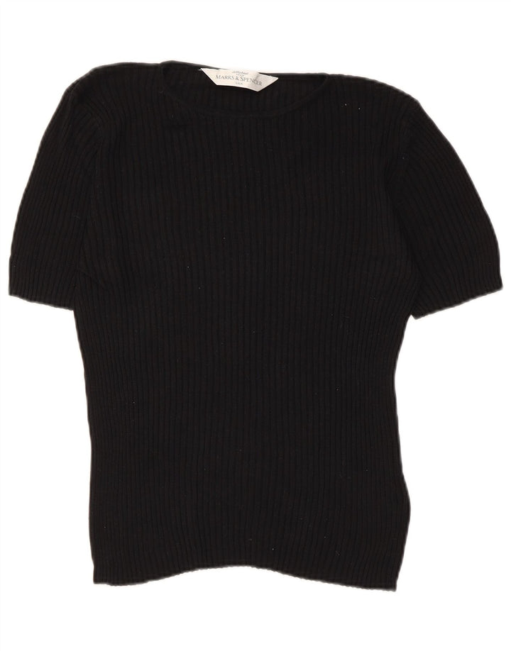 Bluză pentru femei Marks & Spencer Top UK 12 Medium Black Silk