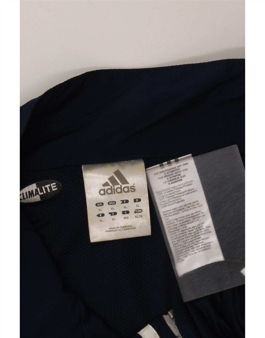 Jachetă de ploaie Adidas Climalite pentru bărbați UK 42 XL bleumarin poliester