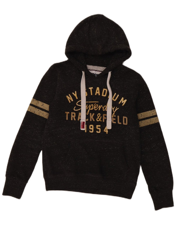 Pulover Superdry pentru damă, cu grafică, UK 10, bumbac cu pete negru