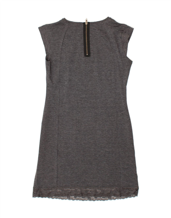 DESIGUAL Womens A-Line Dress UK 12 Medium Grey Floral Vintage Desigual and Second-Hand Desigual from Messina Hembry 