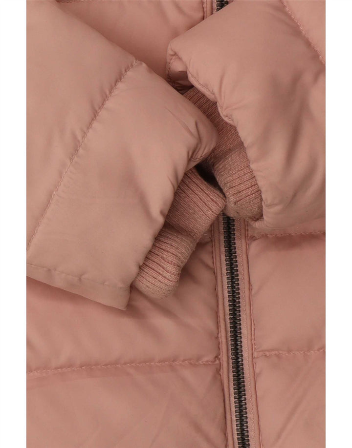 Jachetă căptușită cu glugă pentru femei Tommy Hilfiger UK 10 Poliester roz mic