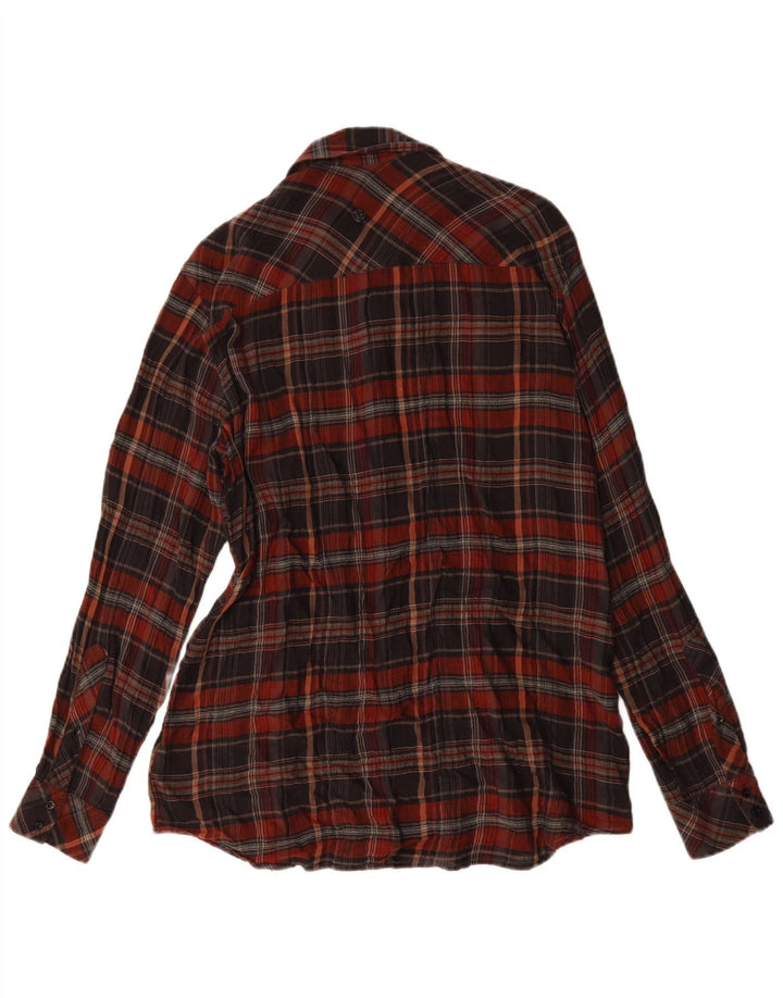 Cămașă cu paragate Trussardi pentru femei UK 14 Medium Burgundy Check