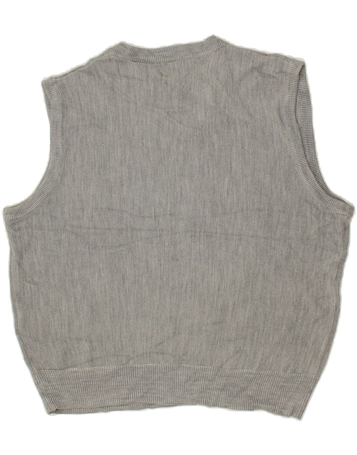 DOCKERS Mens Golf Vest Tank Top XL Grey Acrylic Vintage Dockers and Second-Hand Dockers from Messina Hembry 