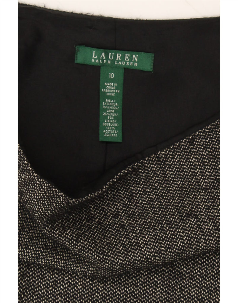 RALPH LAUREN Womens Straight Skirt US 10 Large W30  Grey Wool Vintage Ralph Lauren and Second-Hand Ralph Lauren from Messina Hembry 