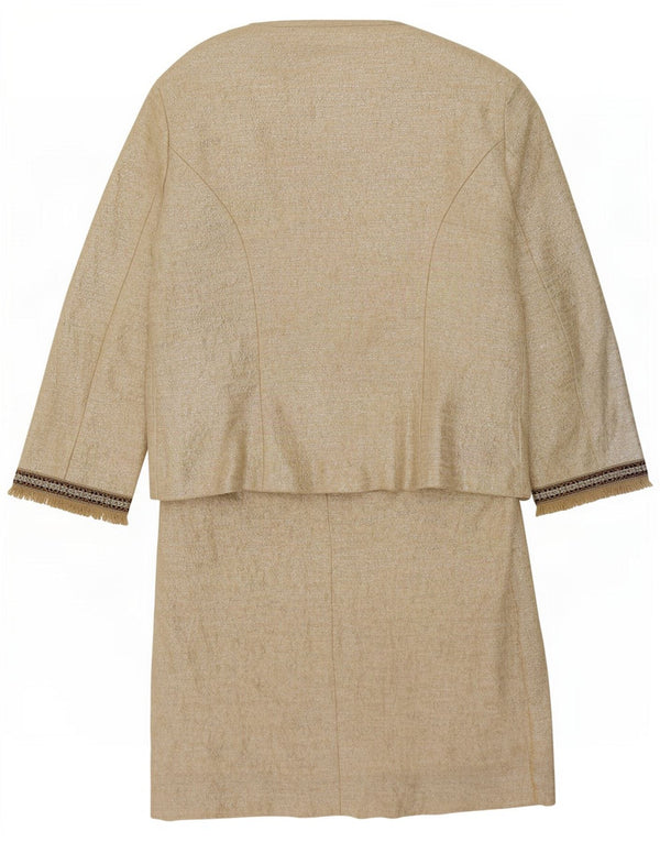 Hongo Womens 2 Piece Set EU 46 XL Gold Striped Bumbac