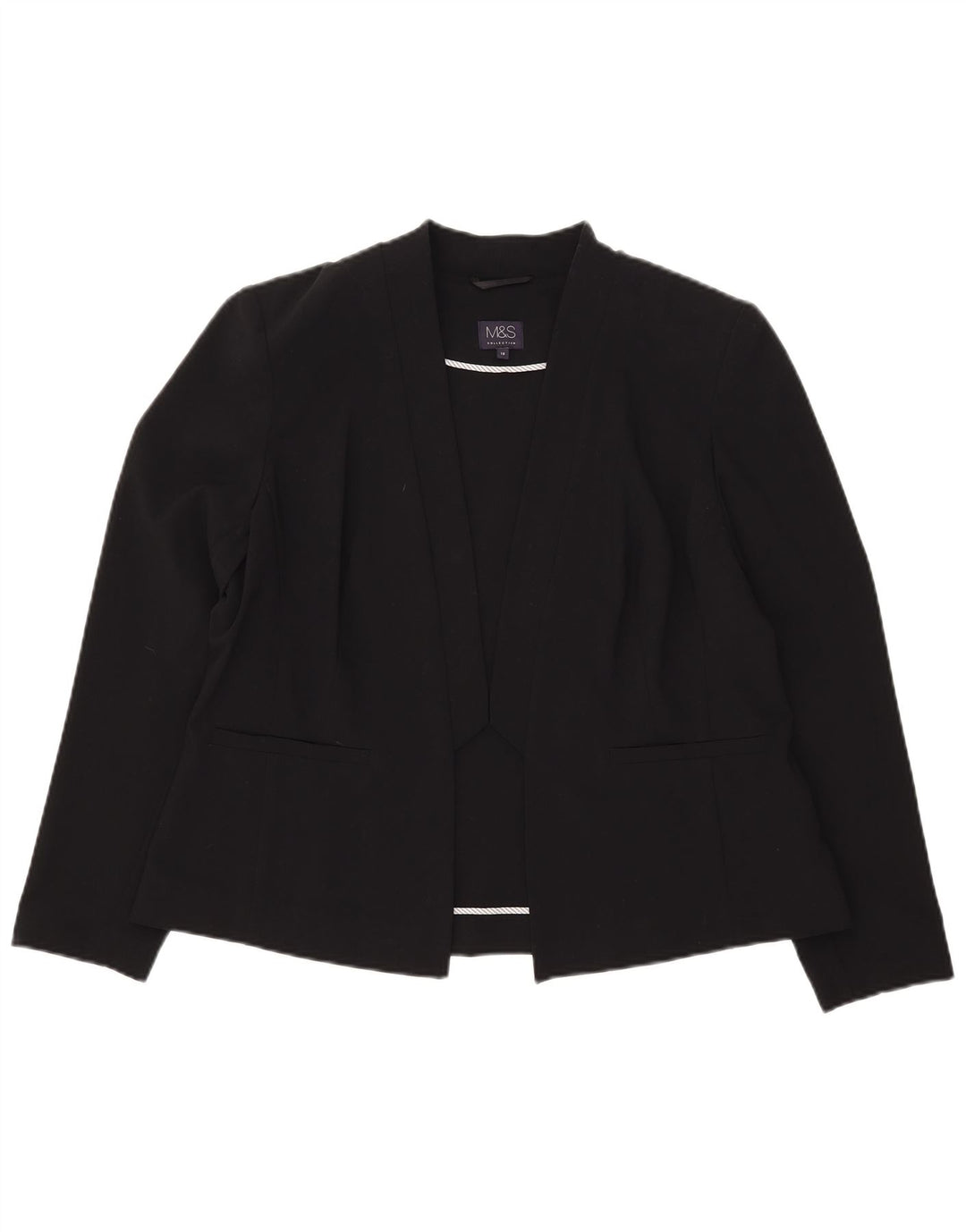 Jachetă pentru femei Marks & Spencer Open Blazer UK 18 XL Poliester negru