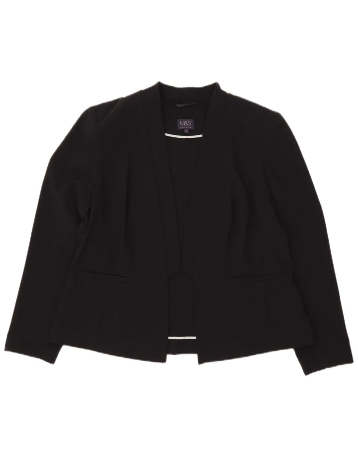 Jachetă pentru femei Marks & Spencer Open Blazer UK 18 XL Poliester negru