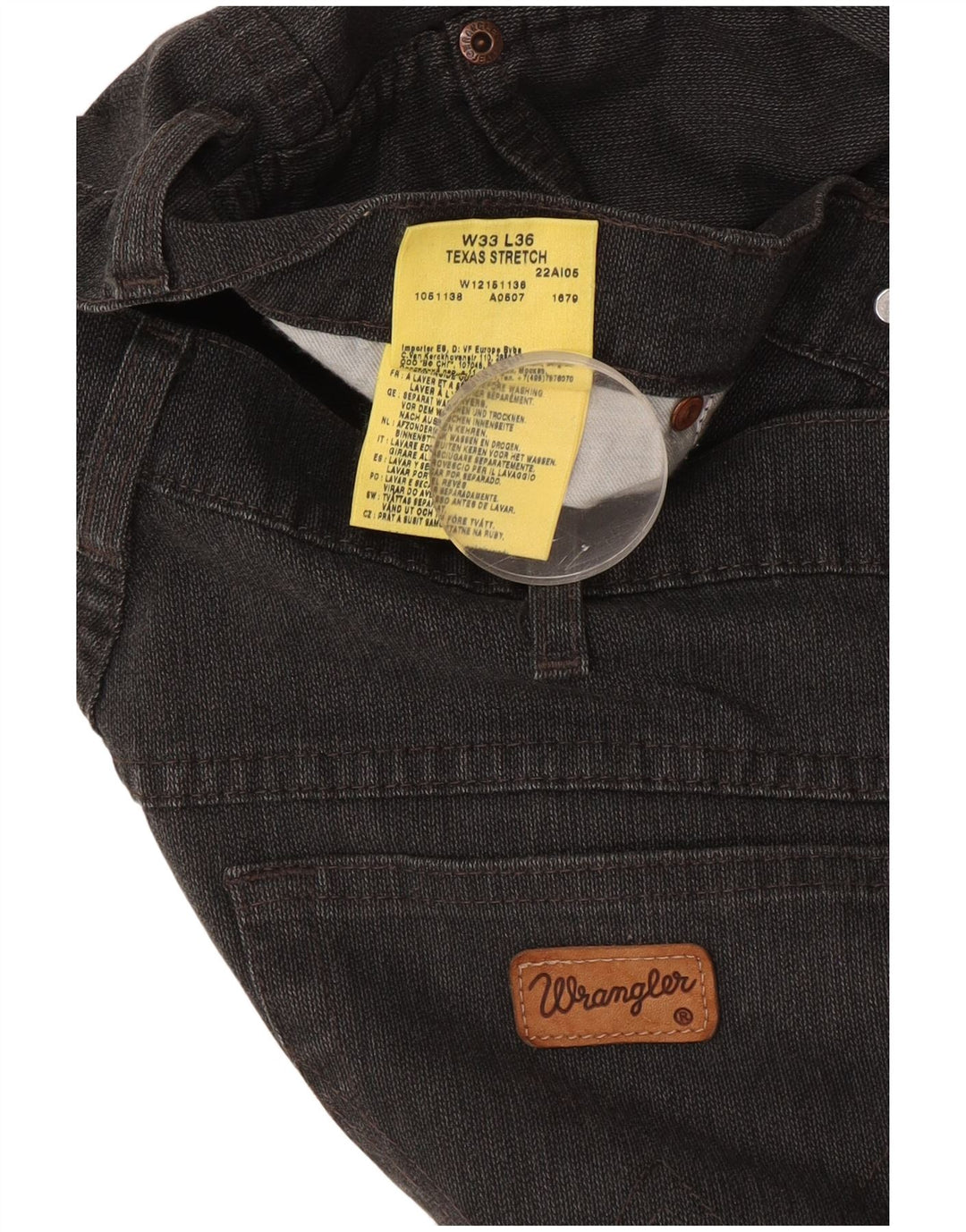 Pantaloni casual drepti Wrangler pentru bărbați Texas Stretch W33 L36 bumbac gri