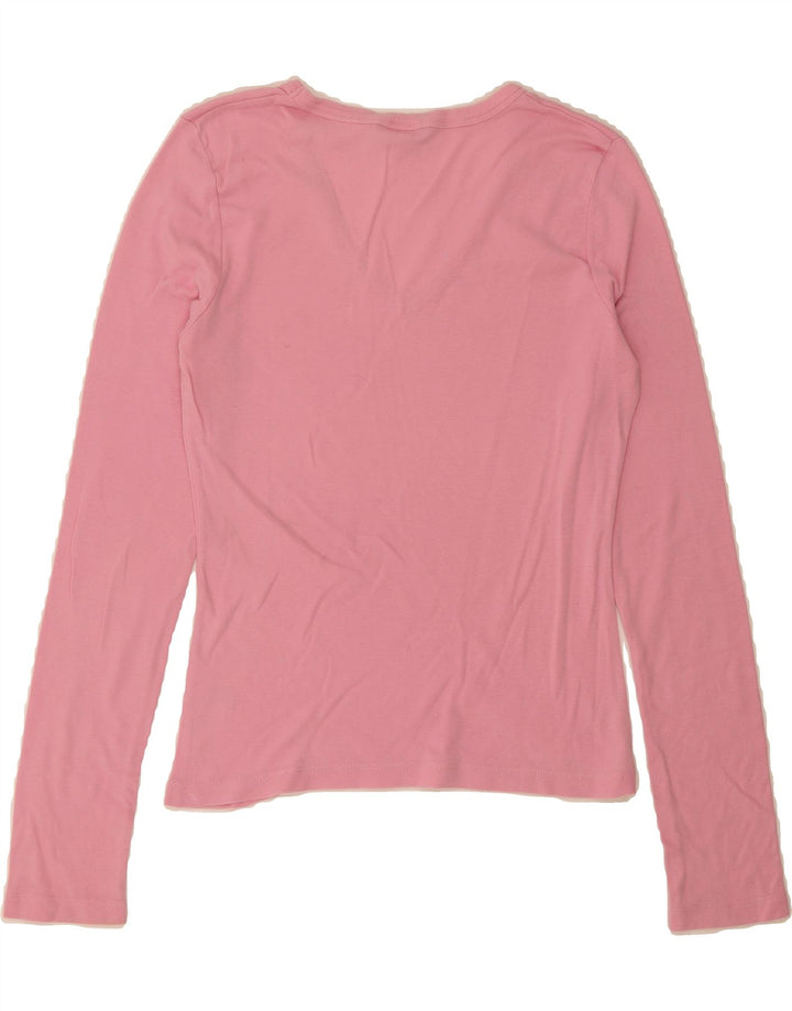 CARRERA Womens Top Long Sleeve UK 12 Medium Pink Cotton Vintage Carrera and Second-Hand Carrera from Messina Hembry 