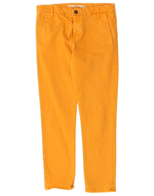 Pantaloni chino slim pentru femei Zara EU 36 XS W26 Galben
